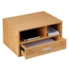 relaxdays Büro- & Schulbedarf<Schreibtisch Organizer in Natur - (B)40 x (H)22 x (T)31 cm