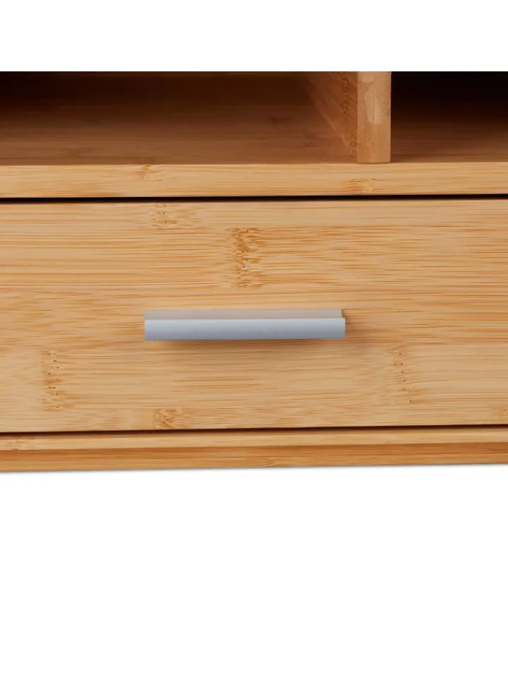 relaxdays Büro- & Schulbedarf<Schreibtisch Organizer in Natur - (B)40 x (H)22 x (T)31 cm