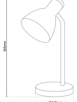 näve Tischleuchten<Schreibtischleuchte in Weiß - (H)36,5 x Ø 14 cm