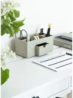 BigsoBox Büro- & Schulbedarf<Schreibtisch-Organizer "Vendela" in Beige - (B)10 x (H)8,5 x (T)8,5 cm