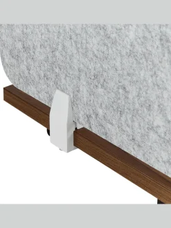 Beliani Tische<Schreibtischtrennwand SPLIT in Grau - (W) 80 x (H) 50 x (L) 1 cm