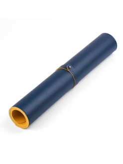 SAX Büro- & Schulbedarf<Schreibtischunterlage in Dunkelblau/ Gelb - (L)90 x (B)45 cm
