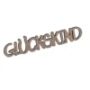 MARELIDA Dekofiguren & -Objekte<Schriftzug GLÜCKSKIND Holzschild Dekoschild 17,5x3,5cm in braun