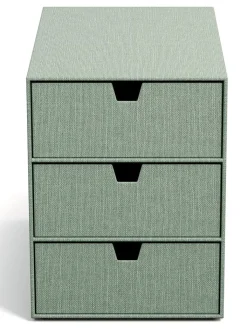 BigsoBox Büro- & Schulbedarf<Schubladenbox "Ingrid" in Grün - (B)16 x (H)20,5 x (T)25 cm