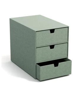 BigsoBox Büro- & Schulbedarf<Schubladenbox "Ingrid" in Grün - (B)16 x (H)20,5 x (T)25 cm