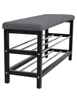 House Nordic Garderoben<Schuhbank in Dunkelgrau - (B)100 x (H)50 x (T)34 cm