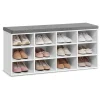 Songmics Regale & Schränke|Garderoben<Schuhbank in Weiß/ Grau - (B)104 x (H)48 x (T)30 cm
