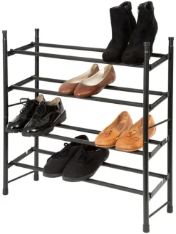 Compactor Garderoben<Schuhregal in Schwarz - (B)62 x (H)35 x (T)23 cm