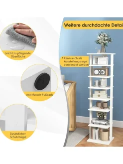 COSTWAY Garderoben<Schuhregal in Weiß