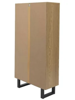 Rétro Chic Garderoben|Regale & Schränke<Schuhschrank ''Calypso'' in Hellbraun - (B)60 x (H)115x (T)24 cm