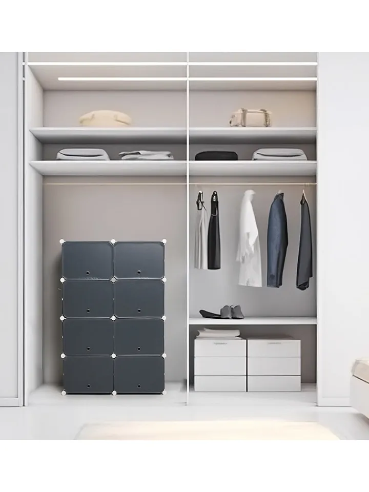 InnovaGoods Garderoben<Schuhschrank in Grau - (B)84 x (H)160 x (T)32 cm