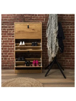 DOCK avenue Garderoben<Schuhschrank in Natur - (B)63 x (H)117 x (T)24 cm