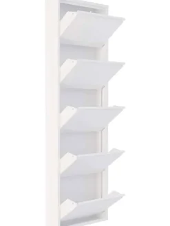 Scandinavia Concept Garderoben<Schuhschrank in Weiß - (B)50 x (H)169 x (T)15 cm