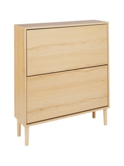 Beliani Garderoben<Schuhschrank NORRIS in Braun - (W) 80 x (H) 90 x (L) 24 cm