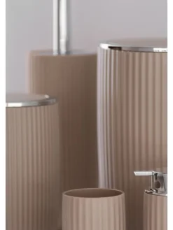 Wenko Mülleimer<Schwingdeckeleimer "Agropoli" in Beige - 5,5 l