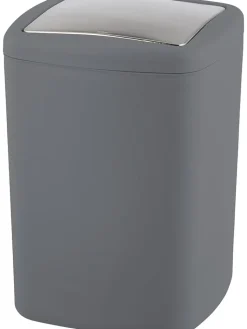 Wenko Mülleimer<Schwingdeckeleimer "Barcelona" in Anthrazit - 8,5 l