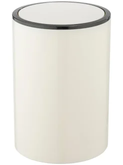 Wenko Mülleimer<Schwingdeckeleimer "Inca" in Creme/ Schwarz - 5 l