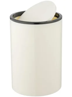 Wenko Mülleimer<Schwingdeckeleimer "Inca" in Creme/ Schwarz - 5 l