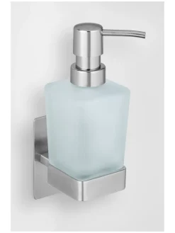 Wenko Badaccessoires<Seifenspender "Genova" in Weiß/ Silber - 200 ml