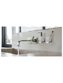 Wenko Badaccessoires<Seifenspender "Genova" in Weiß/ Silber - 200 ml
