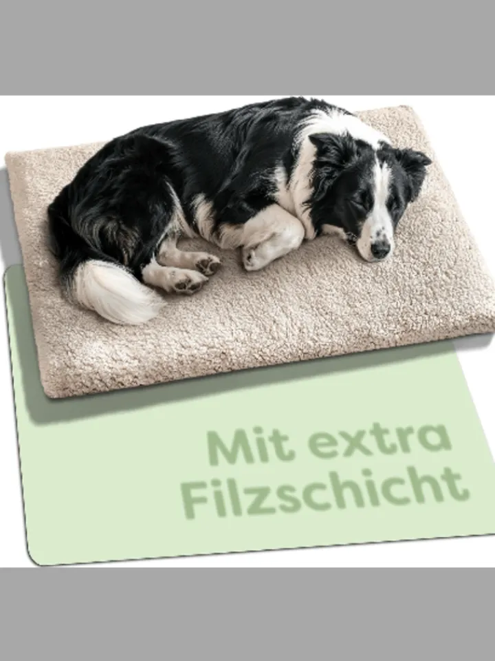 Knupis Hunde<Selbstheizende Hundedecke 90x60 cm – Wärmematte waschbar, rutschfest