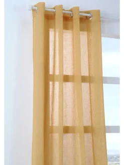 STOF France Gardinen, Jalousien & Rollos<Ösengardine "Paloma" in Gelb - (L)260 x (B)140 cm