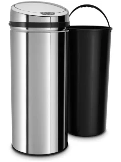 Echtwerk Mülleimer<Sensor-Abfalleimer in Silber - 42 l