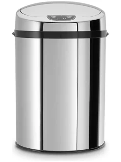 Echtwerk Mülleimer<Sensor-Badabfalleimer in Silber - 9 l