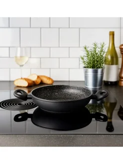 Stoneline Kochgeschirr<Servierpfanne in Schwarz - Ø 28 cm
