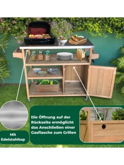 Coemo Gartenmöbel<Servierwagen James Kücheninsel/-wagen in Braun