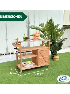 Coemo Gartenmöbel<Servierwagen James Kücheninsel/-wagen in Braun