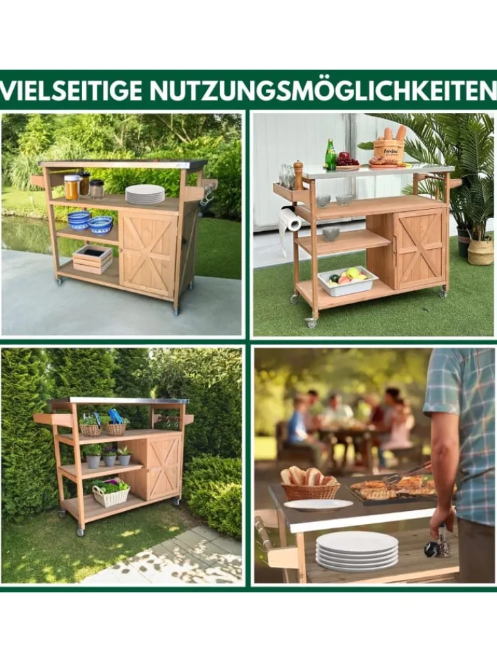 Coemo Gartenmöbel<Servierwagen James Kücheninsel/-wagen in Braun