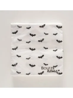 Boltze Tisch- & Küchentextilien<Servietten "Ghostie" in Weiß/ Schwarz - 20 Stück