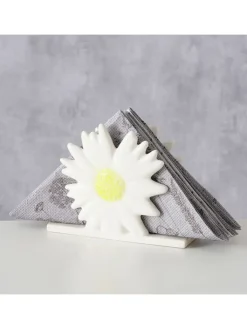 Boltze Tisch- & Küchentextilien<Serviettenhalter "Daisy" in Weiß - (B)15 x (H)11,6 x (T)4,5 cm