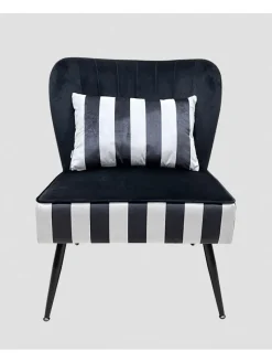 Homla Sitzmöbel<Sessel "Cardnival" in Schwarz/ Weiß - (B)71 x (H)86 x (T)75,5 cm