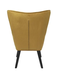 Rétro Chic Sitzmöbel<Sessel ''Giulia'' in Gelb - (B)68 x (H)96 x (T)75 cm