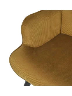 Rétro Chic Sitzmöbel<Sessel ''Giulia'' in Gelb - (B)68 x (H)96 x (T)75 cm
