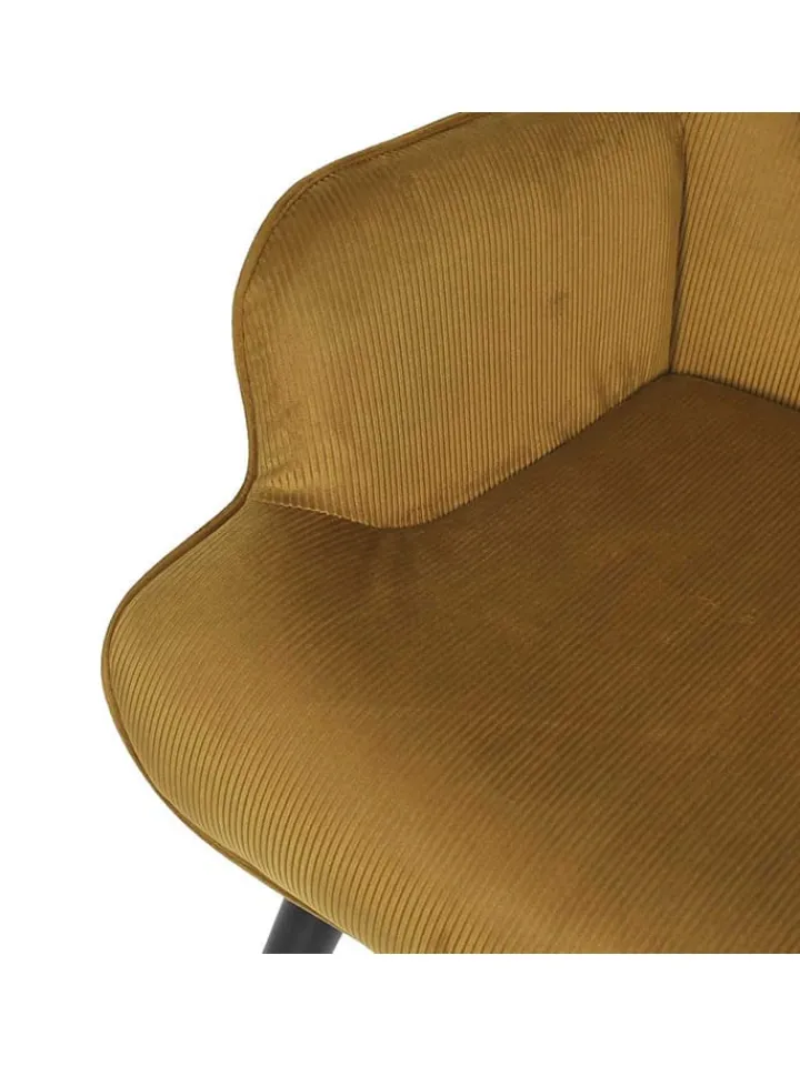 Rétro Chic Sitzmöbel<Sessel ''Giulia'' in Gelb - (B)68 x (H)96 x (T)75 cm