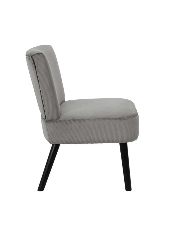 HYGGE Sitzmöbel<Sessel "Giulia" in Grau - (B)55 x (H)76 x (T)63 cm