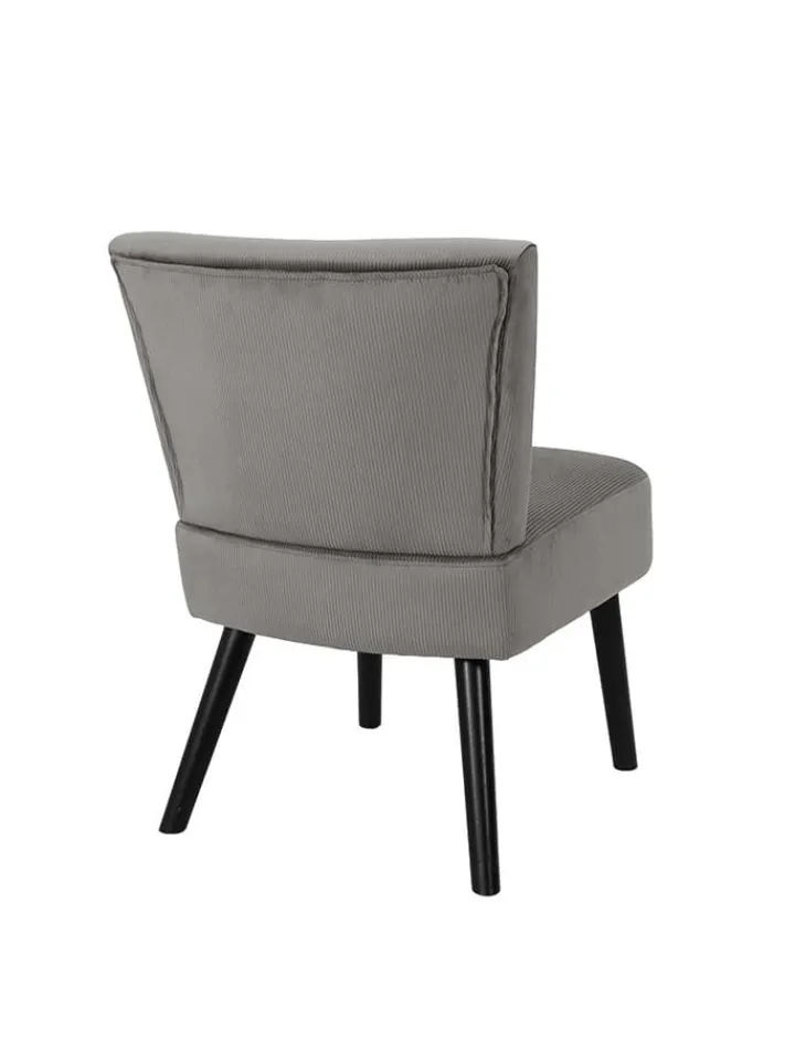 HYGGE Sitzmöbel<Sessel "Giulia" in Grau - (B)55 x (H)76 x (T)63 cm