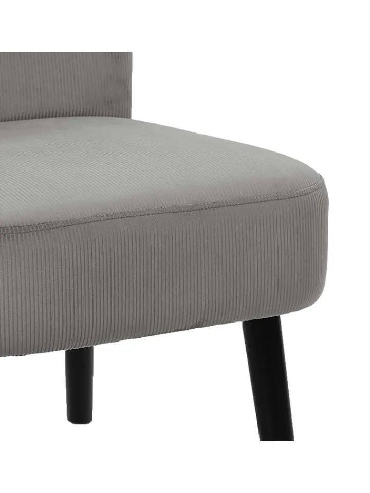 HYGGE Sitzmöbel<Sessel "Giulia" in Grau - (B)55 x (H)76 x (T)63 cm