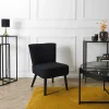 Rétro Chic Sitzmöbel<Sessel in Schwarz - (B)55 x (H)76 x (T)63 cm