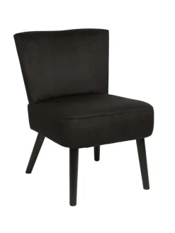 Rétro Chic Sitzmöbel<Sessel in Schwarz - (B)55 x (H)76 x (T)63 cm