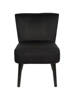 Rétro Chic Sitzmöbel<Sessel in Schwarz - (B)55 x (H)76 x (T)63 cm