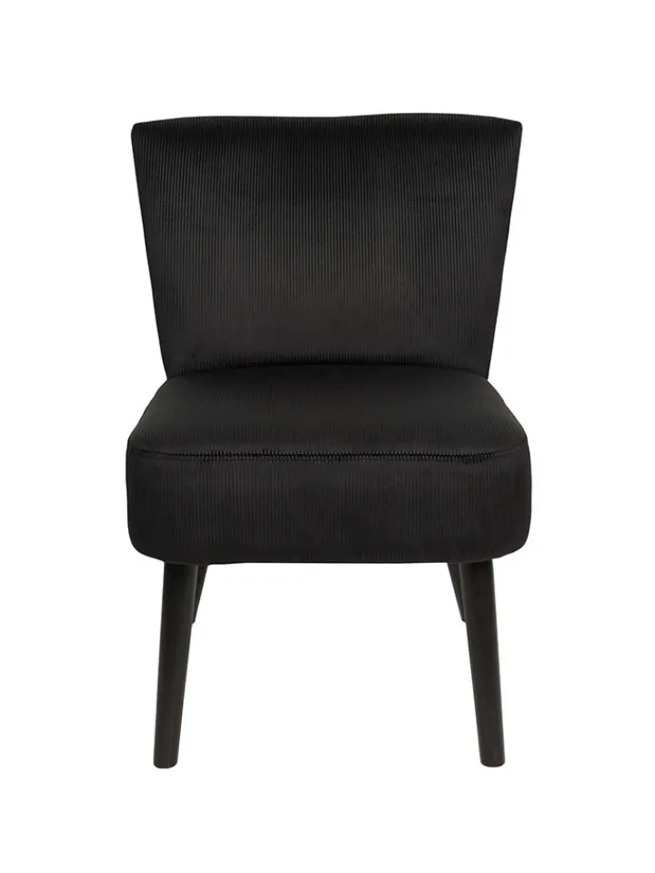 Rétro Chic Sitzmöbel<Sessel in Schwarz - (B)55 x (H)76 x (T)63 cm