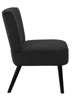 Rétro Chic Sitzmöbel<Sessel in Schwarz - (B)55 x (H)76 x (T)63 cm