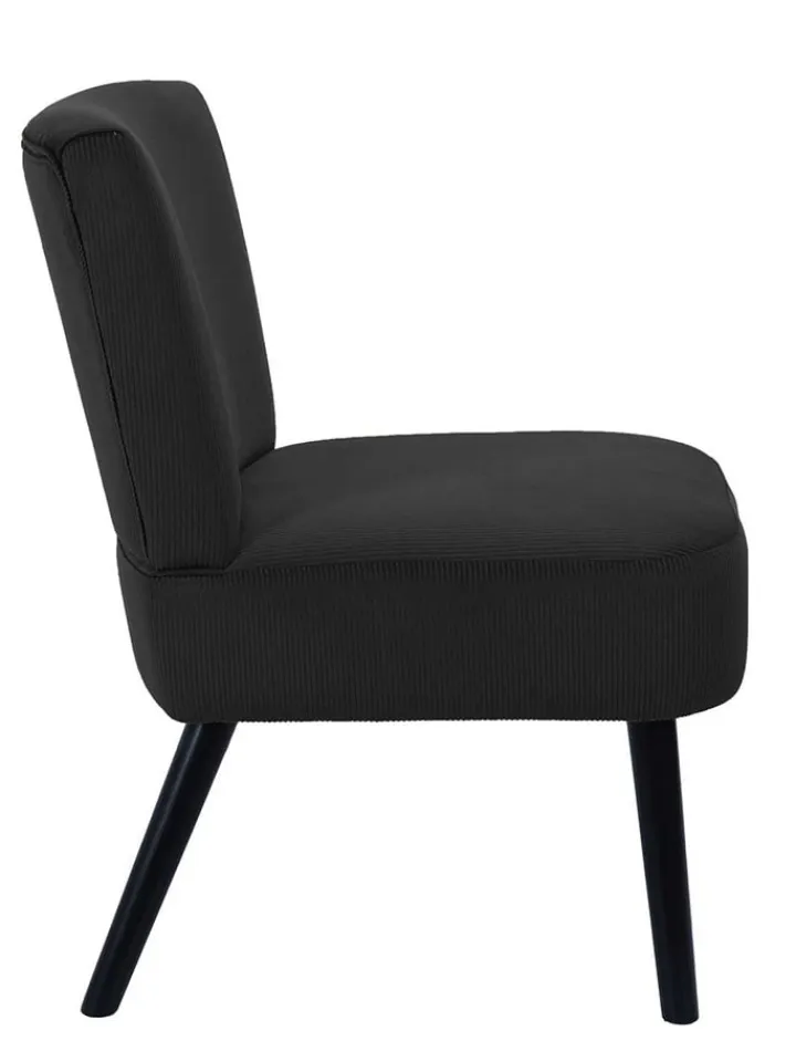Rétro Chic Sitzmöbel<Sessel in Schwarz - (B)55 x (H)76 x (T)63 cm