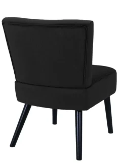 Rétro Chic Sitzmöbel<Sessel in Schwarz - (B)55 x (H)76 x (T)63 cm