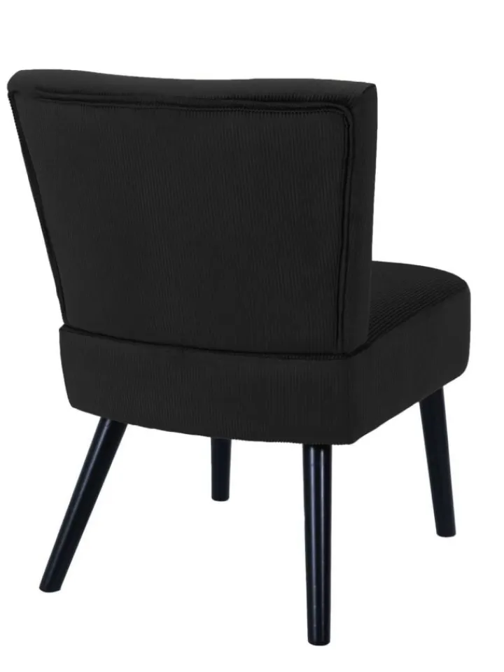 Rétro Chic Sitzmöbel<Sessel in Schwarz - (B)55 x (H)76 x (T)63 cm
