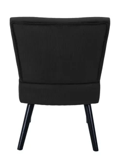 Rétro Chic Sitzmöbel<Sessel in Schwarz - (B)55 x (H)76 x (T)63 cm